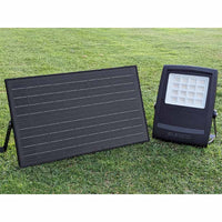 Projetor LED Solar 150W All-Black, Luz Quente 3000K / Luz Branca 6000K, Sensor de Movimento