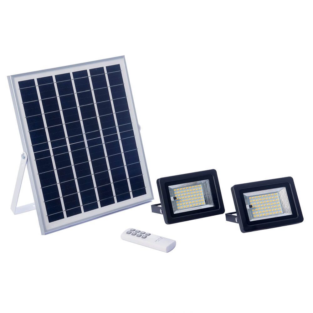 Foco Solar 64W, 2 Lámparas